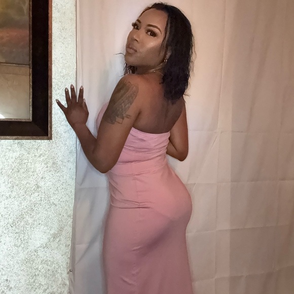 🌸 Elegant Strapless Pink Maxi Dress – Size Large 🌸 - Picture 9 of 9